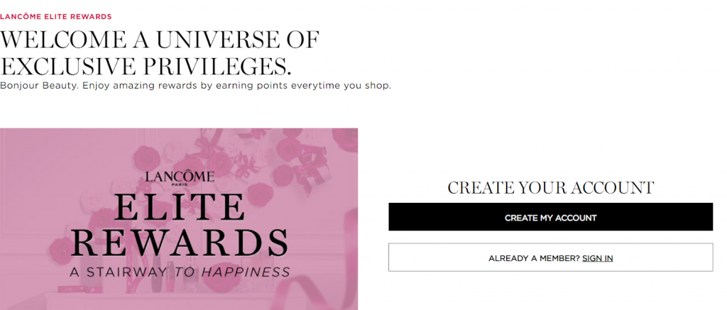 Lancôme Elite Rewards