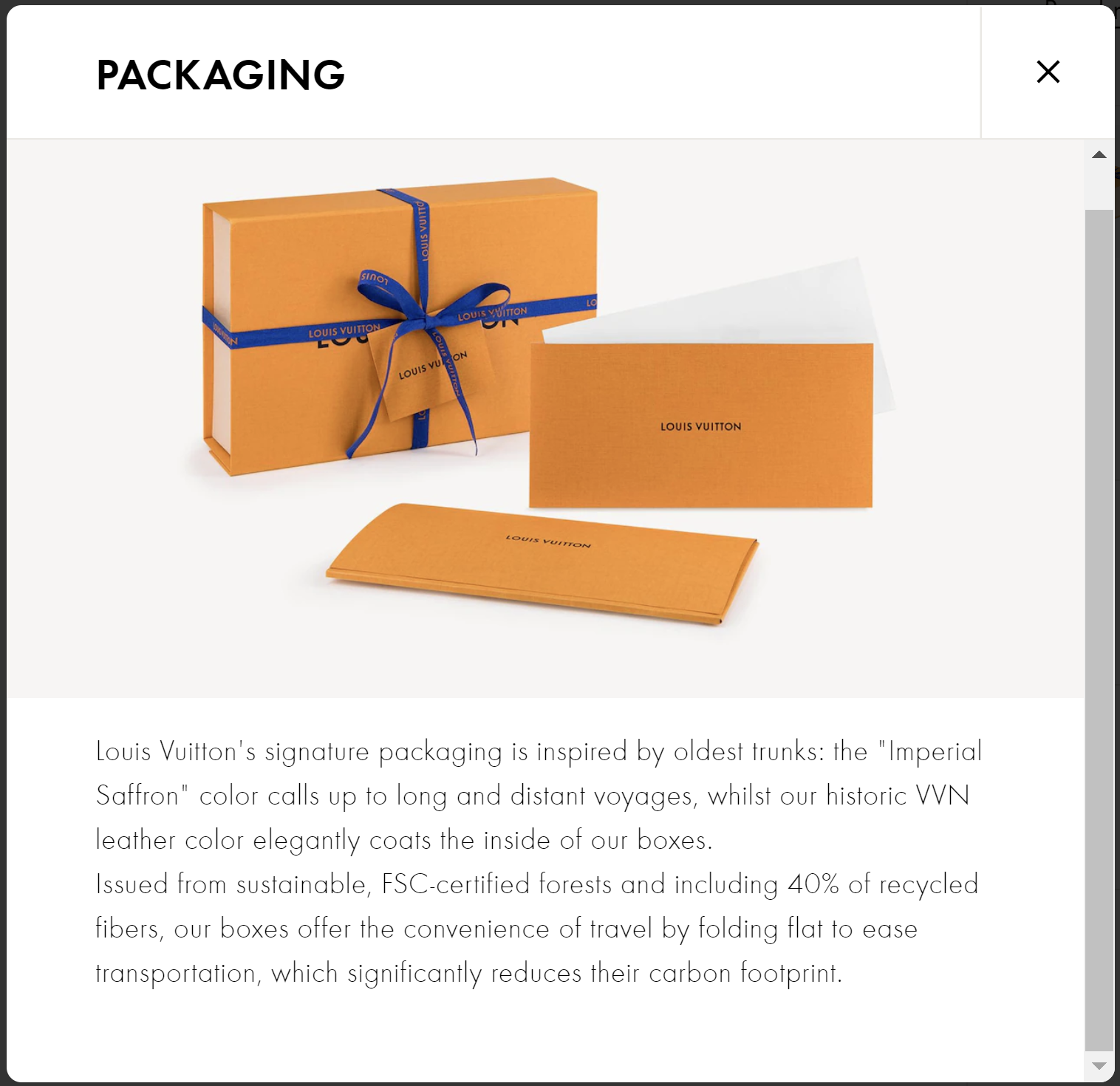 Louis Vuitton Sustainable Packaging