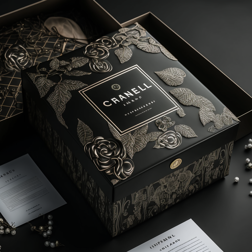 Packaging of a luxury fashion brand.