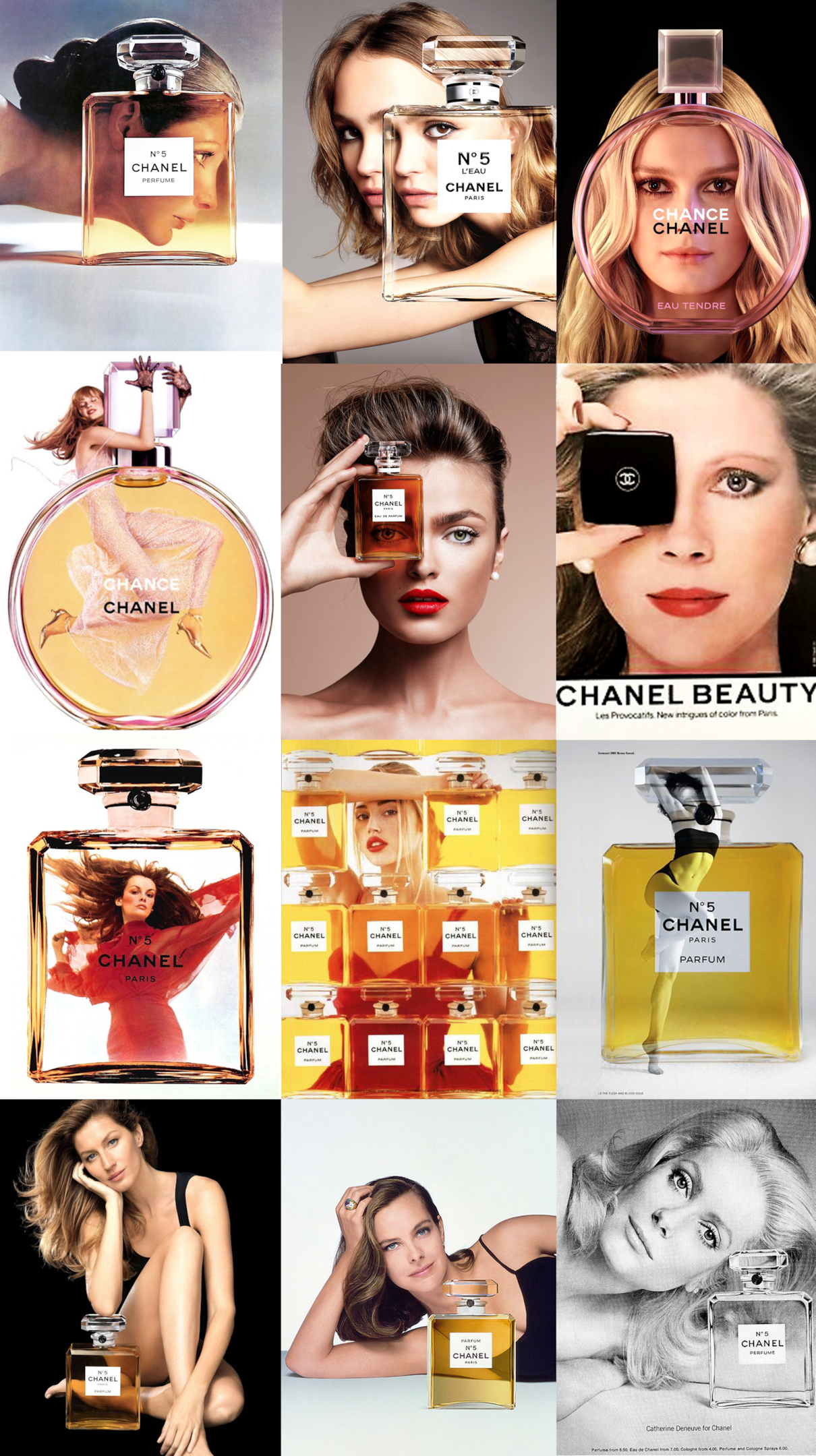 Chanel - Fragrances advertising through the years.