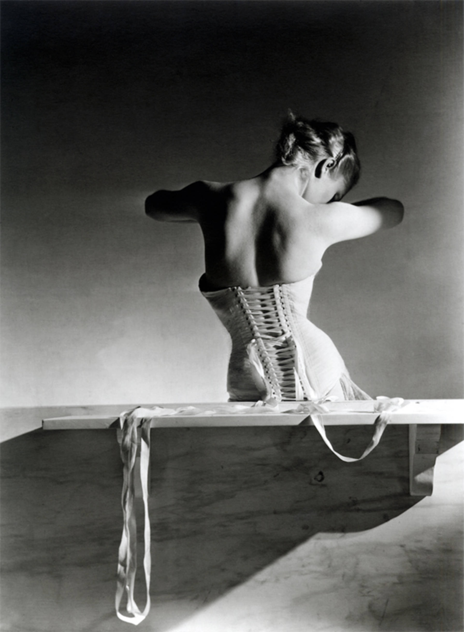 "Mainbocher Corset" photography by P. Horst, 1939, Paris.